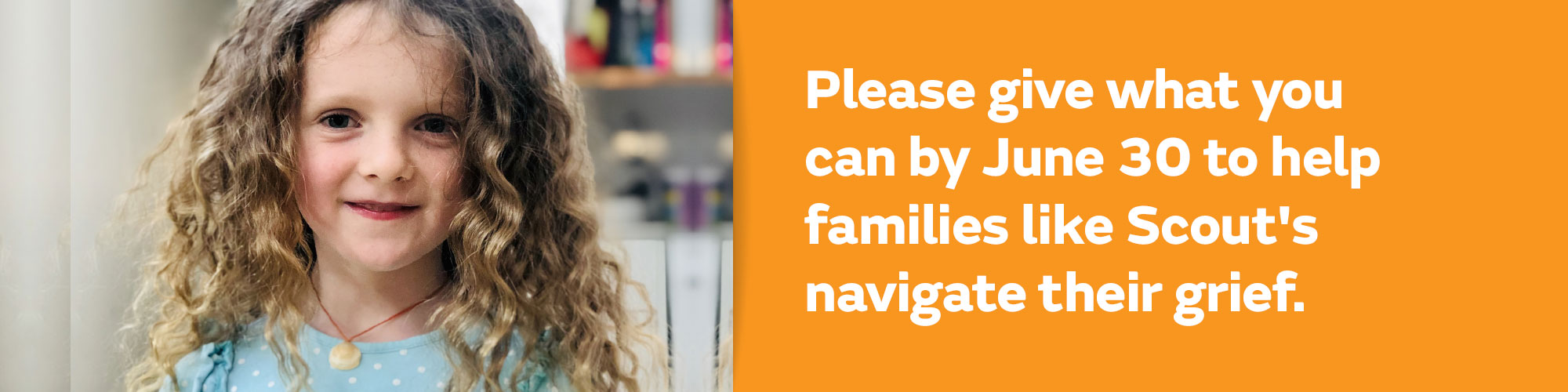 Please give what you can by June 30 to help families like Scout's navigate their grief.
